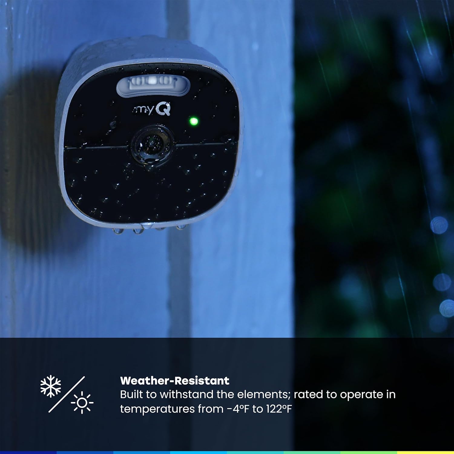 Chamberlain myQ Outdoor Battery Camera | 2K Camera, Color Night Vision, Spotlight, Motion Alerts, Live View with Two-Way Talk, Wireless, Weather-Resistant, Outdoor, White, 2 Pack - Image 8