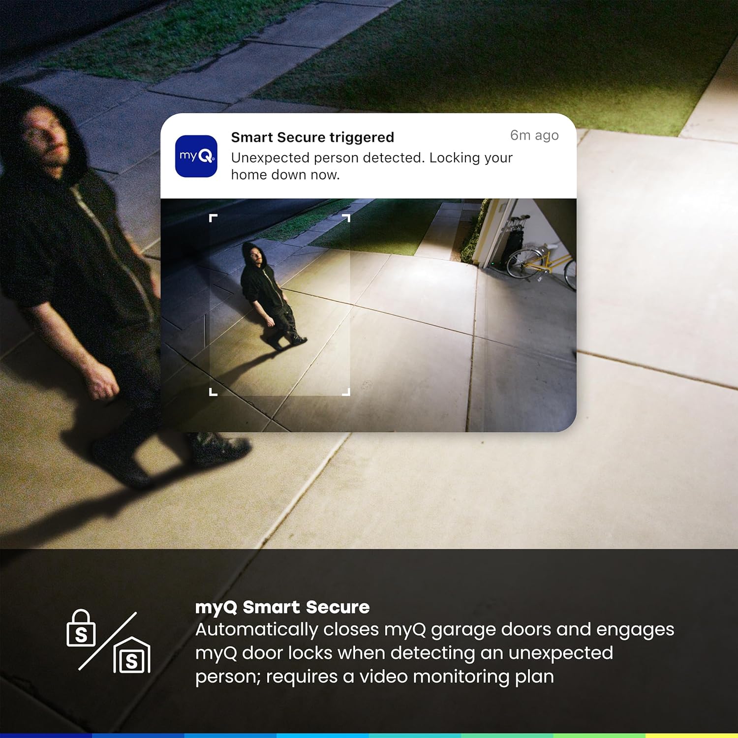 myQ Outdoor Battery Camera | 2K Camera, Color Night Vision, Spotlight, Motion Alerts, Live View with Two-Way Talk, Wireless, Weather-Resistant, Outdoor, White, 3 Pack - Image 7