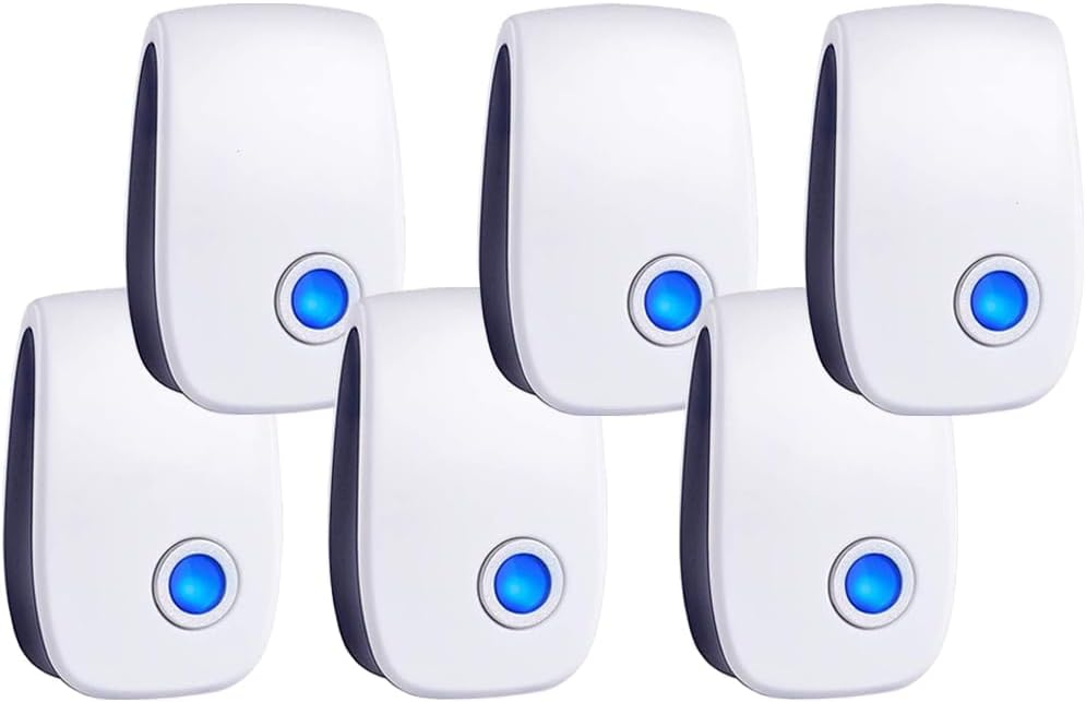 2026 Upgraded Ultrasonic Pest Control Repeller, Indoor Mouse Repellent for Rat, Mice, Rodent, Roach,Cockroach, Insect, Mosquito Electronic Plug in Pest Control 6 Packs