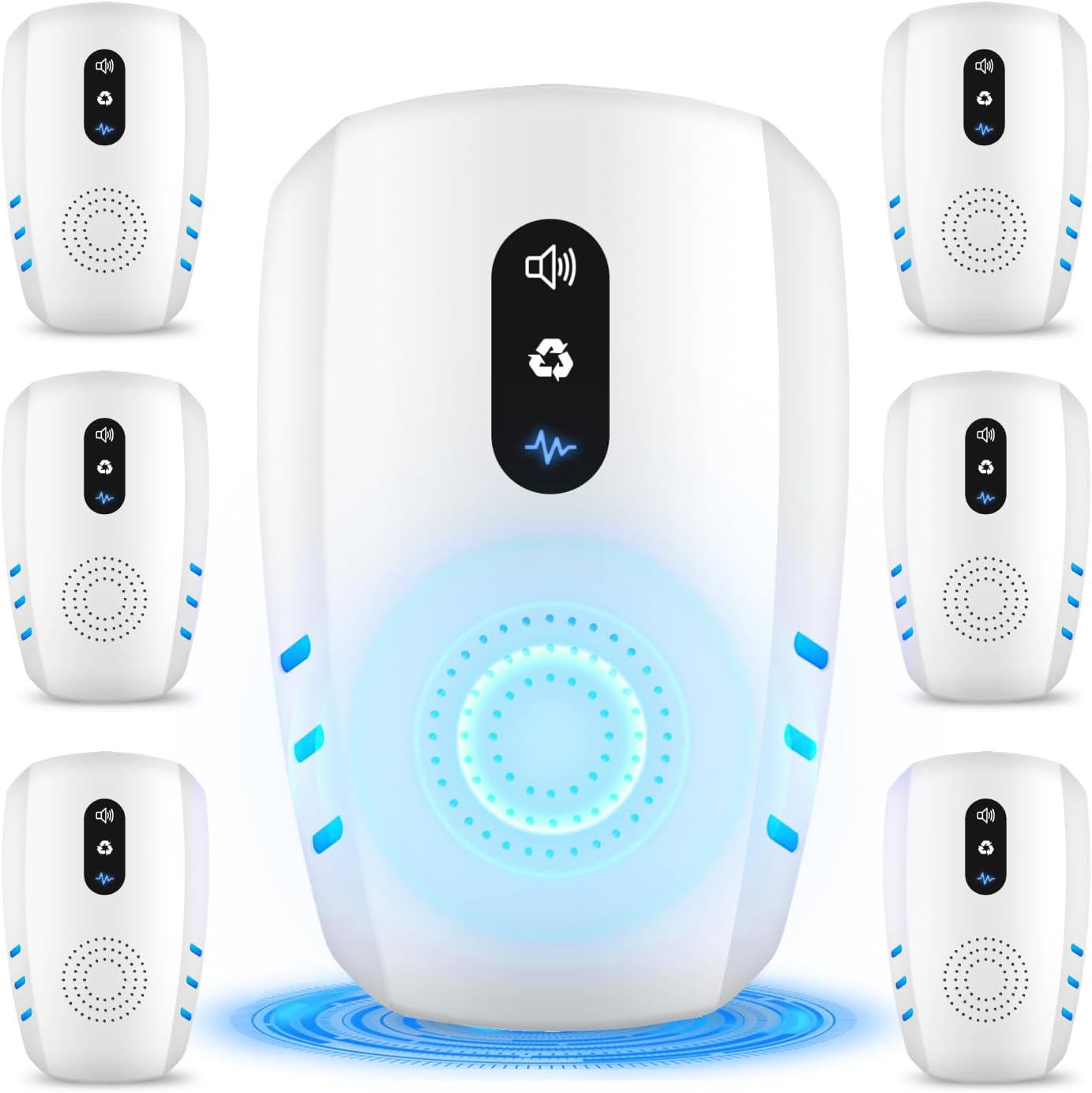 2026 Cvtayn Upgraded Ultrasonic Pest Repellent Indoor Repeller, Mouse Traps, Repellent Roach, Mouse, Bugs, Mosquito, Mice, Spider, Ant, Rodent Repellent Ultrasonic Plug in, 3 Mode Switching, 6 Packs