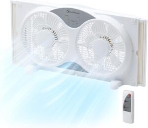 Comfort Zone Twin Window Fan with R...