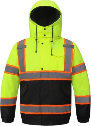 High Visibility Hoodie For Men Refl...