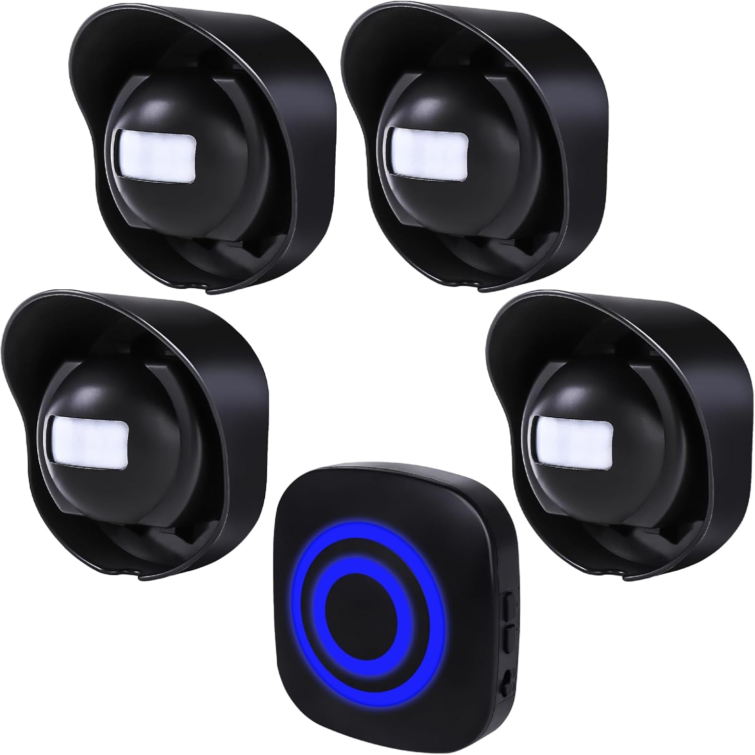 Driveway Alarm-328ft Long Range Wireless Driveway Alarm Weatherproof Outdoor Motion Sensor&Detector Security Alert-Protect Outdoor/Indoor Property-1 Receiver and 4 Sensors-38 Chimes