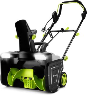 Corded Snow Blower:15A Motor, 20-In...