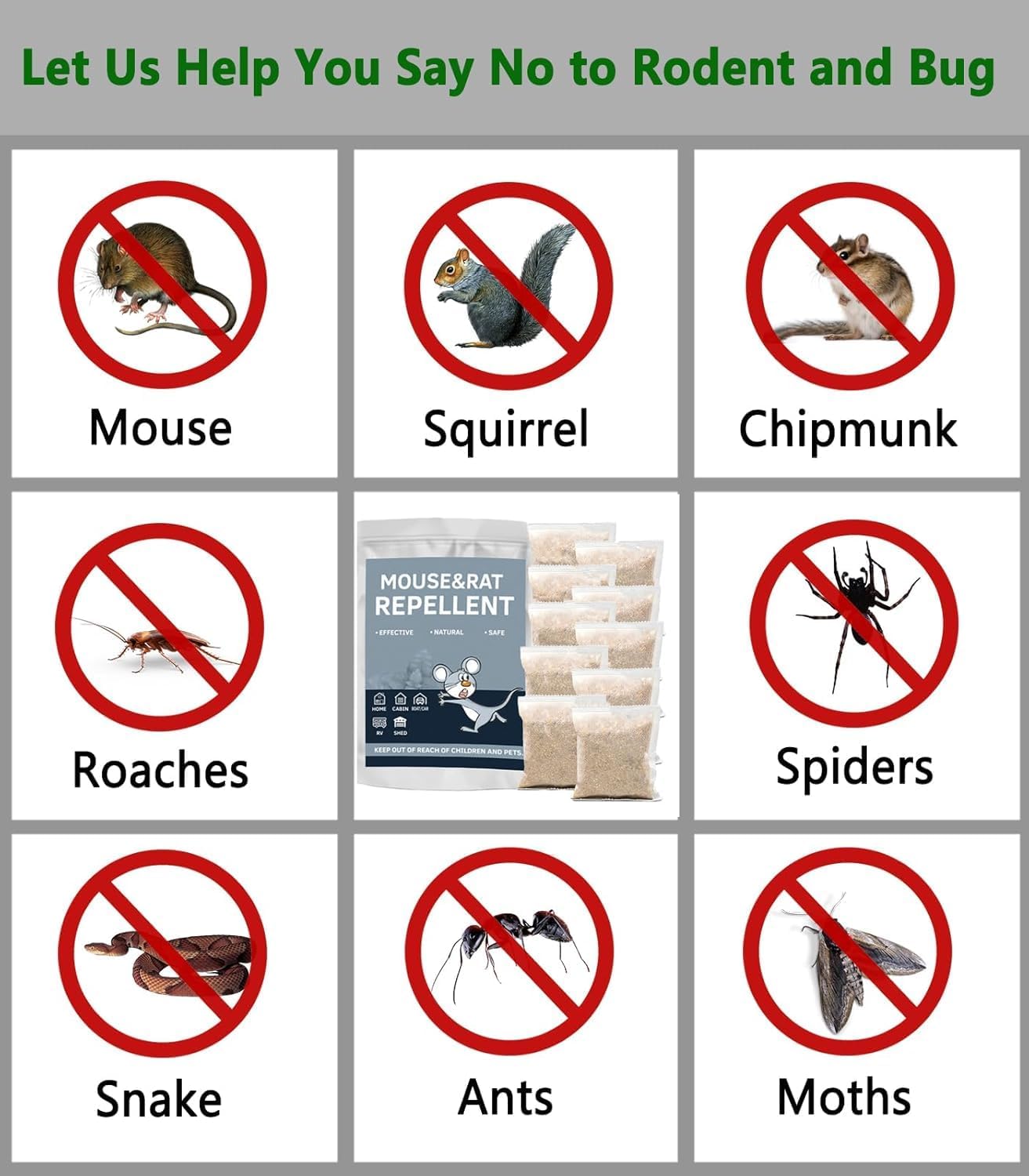 Mouse Repellent Pouches 10 Pack High Potency Peppermint Oil Rodent Deterrent for House, Car Engines & RV Long Lasting Indoor Mice Repellent for Garage, Attic & Storage - Image 3