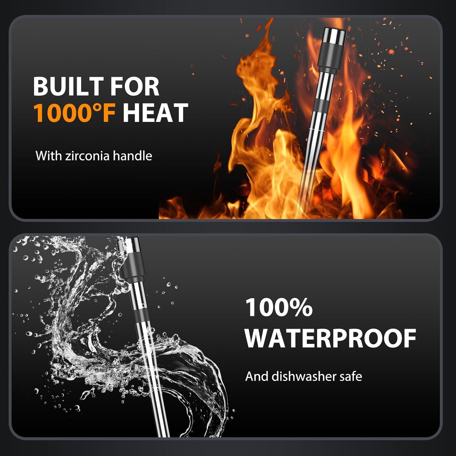 AI Smart Wireless Meat Thermometer, 10X Enhanced Signal and Stability, with High-Accuracy Sensors, Standalone Display Base, Instant Read LCD & App Control for Kitchen,BBQ,Oven,Grill,Air Fryer - Image 6