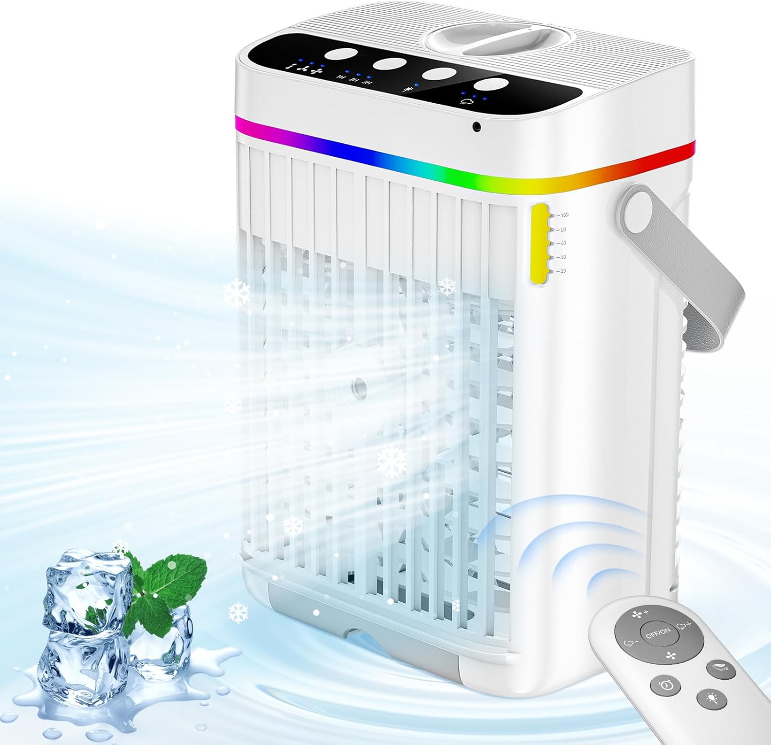 Portable Air Conditioners, 1250ml Mini Air Conditioner Portable Air Cooling Fan Air Cooler Fan with 3 Speeds & 1-3H Timer, Aire Acondicionado Portatil for Bedroom Room Office Desk - Image 2