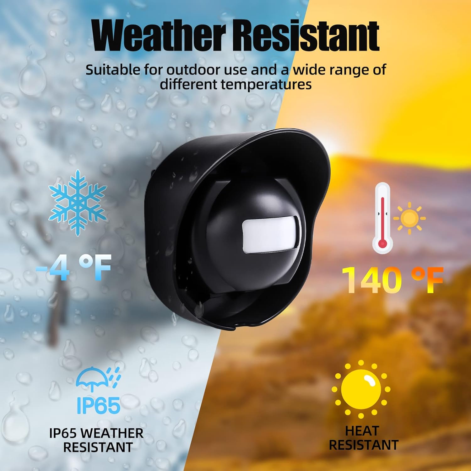 Driveway Alarm-328ft Long Range Wireless Driveway Alarm Weatherproof Outdoor Motion Sensor&Detector Security Alert-Protect Outdoor/Indoor Property-1 Receiver and 4 Sensors-38 Chimes - Image 3