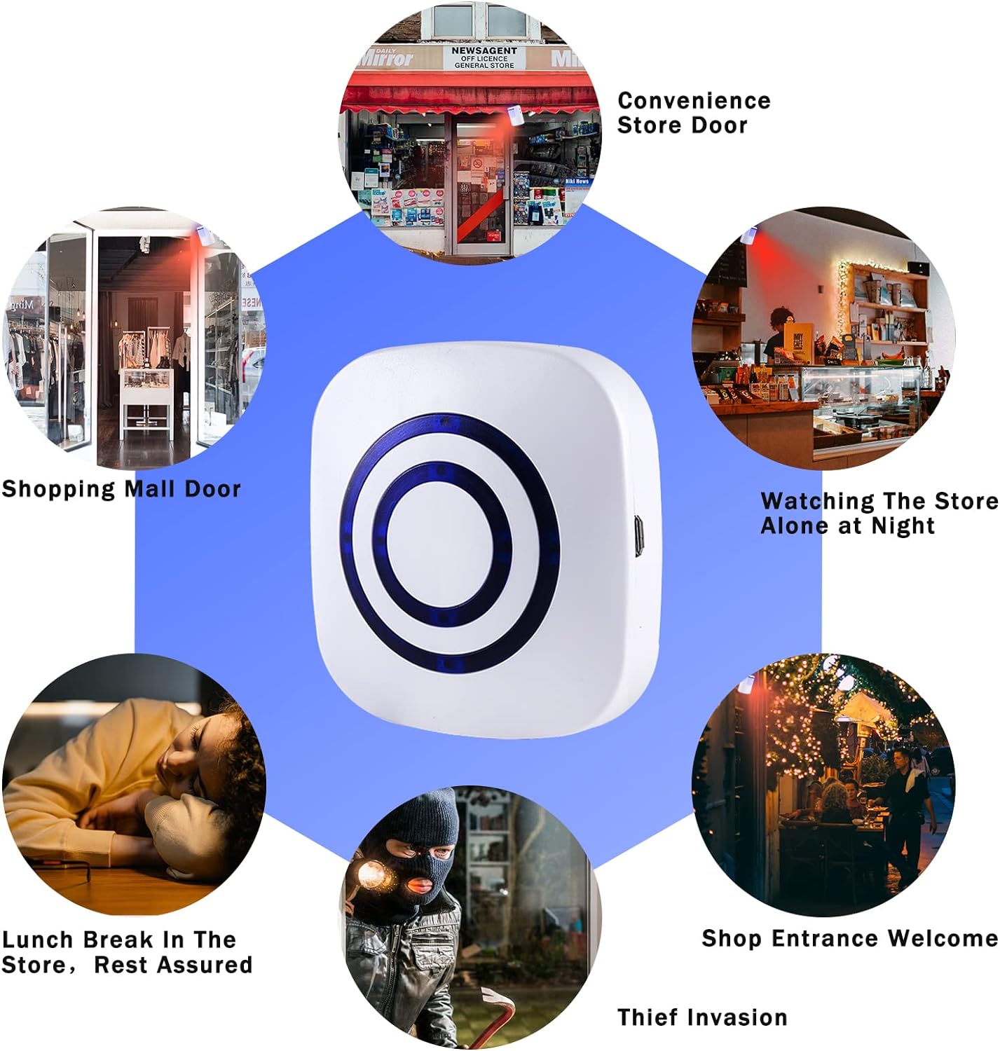 Motion Sensor Alarm,Wireless Driveway Alarm Indoor Home Security Business Detector Alert System -Monitor&Protect Property - 2 Receiver and 3 PIR Sensor-38 Chime Tunes - Image 4