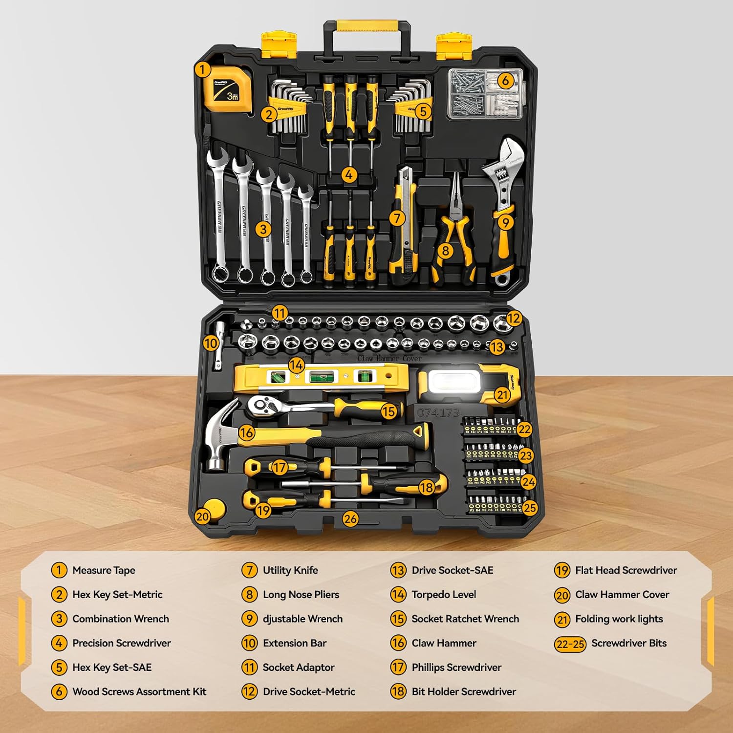 219PCS Tool Set Tool Kit For Home, Car Motorcycle Automotive Basic Dorm Starter Household Hand Tool Kits, Mechanics Tools Set For Women, Portable Plastic Tool Boxes Organizers And Storage Case - Image 2