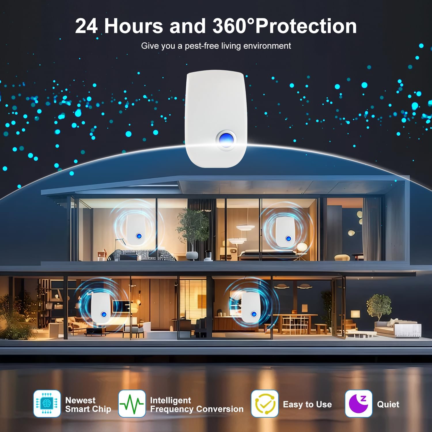 2026 Upgraded Ultrasonic Pest Control Repeller, Indoor Mouse Repellent for Rat, Mice, Rodent, Roach,Cockroach, Insect, Mosquito Electronic Plug in Pest Control 6 Packs - Image 5