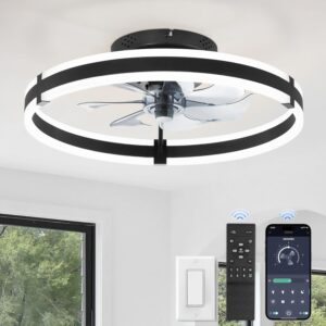 ZMISHIBO Ceiling Fans with Lights a...