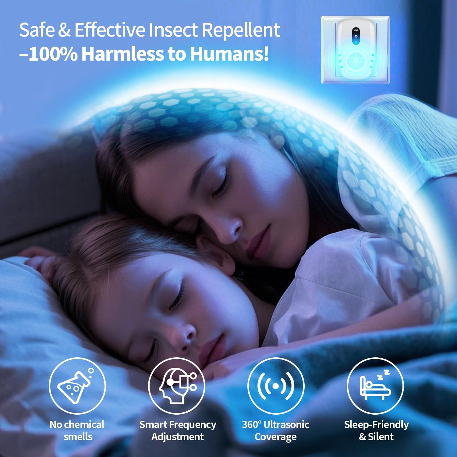 2026 Cvtayn Upgraded Ultrasonic Pest Repellent Indoor Repeller, Mouse Traps, Repellent Roach, Mouse, Bugs, Mosquito, Mice, Spider, Ant, Rodent Repellent Ultrasonic Plug in, 3 Mode Switching, 6 Packs - Image 6