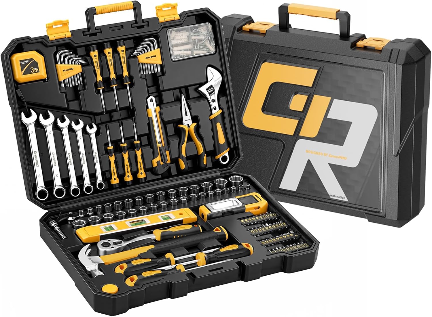 219PCS Tool Set Tool Kit For Home, Car Motorcycle Automotive Basic Dorm Starter Household Hand Tool Kits, Mechanics Tools Set For Women, Portable Plastic Tool Boxes Organizers And Storage Case