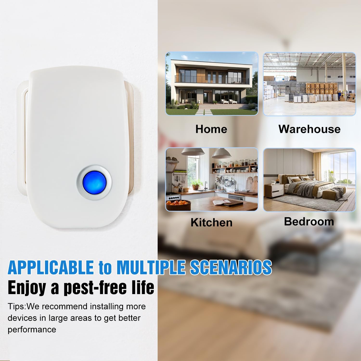 2026 Upgraded Ultrasonic Pest Control Repeller, Indoor Mouse Repellent for Rat, Mice, Rodent, Roach,Cockroach, Insect, Mosquito Electronic Plug in Pest Control 6 Packs - Image 7