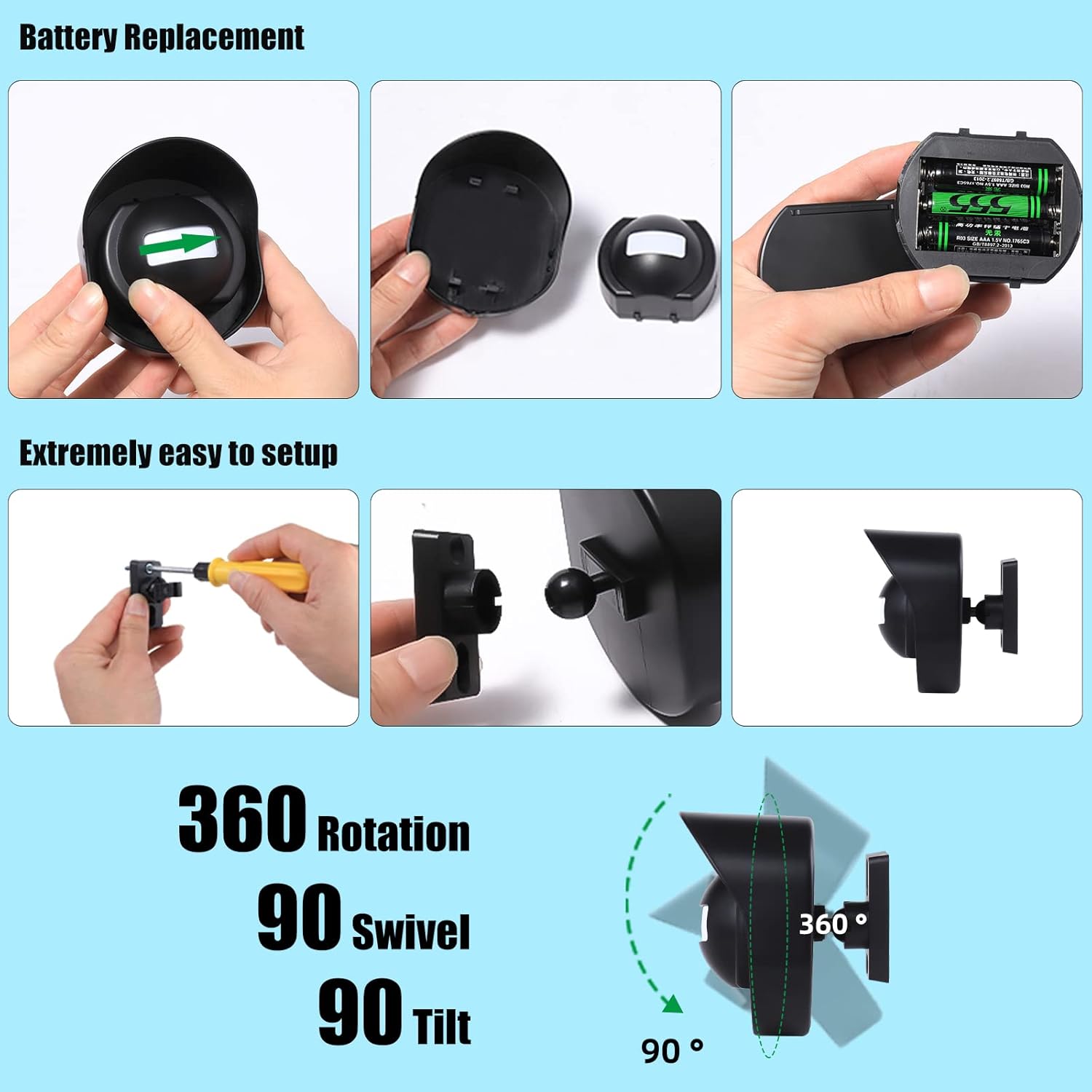 Driveway Alarm-328ft Long Range Wireless Driveway Alarm Weatherproof Outdoor Motion Sensor&Detector Security Alert-Protect Outdoor/Indoor Property-1 Receiver and 4 Sensors-38 Chimes - Image 5