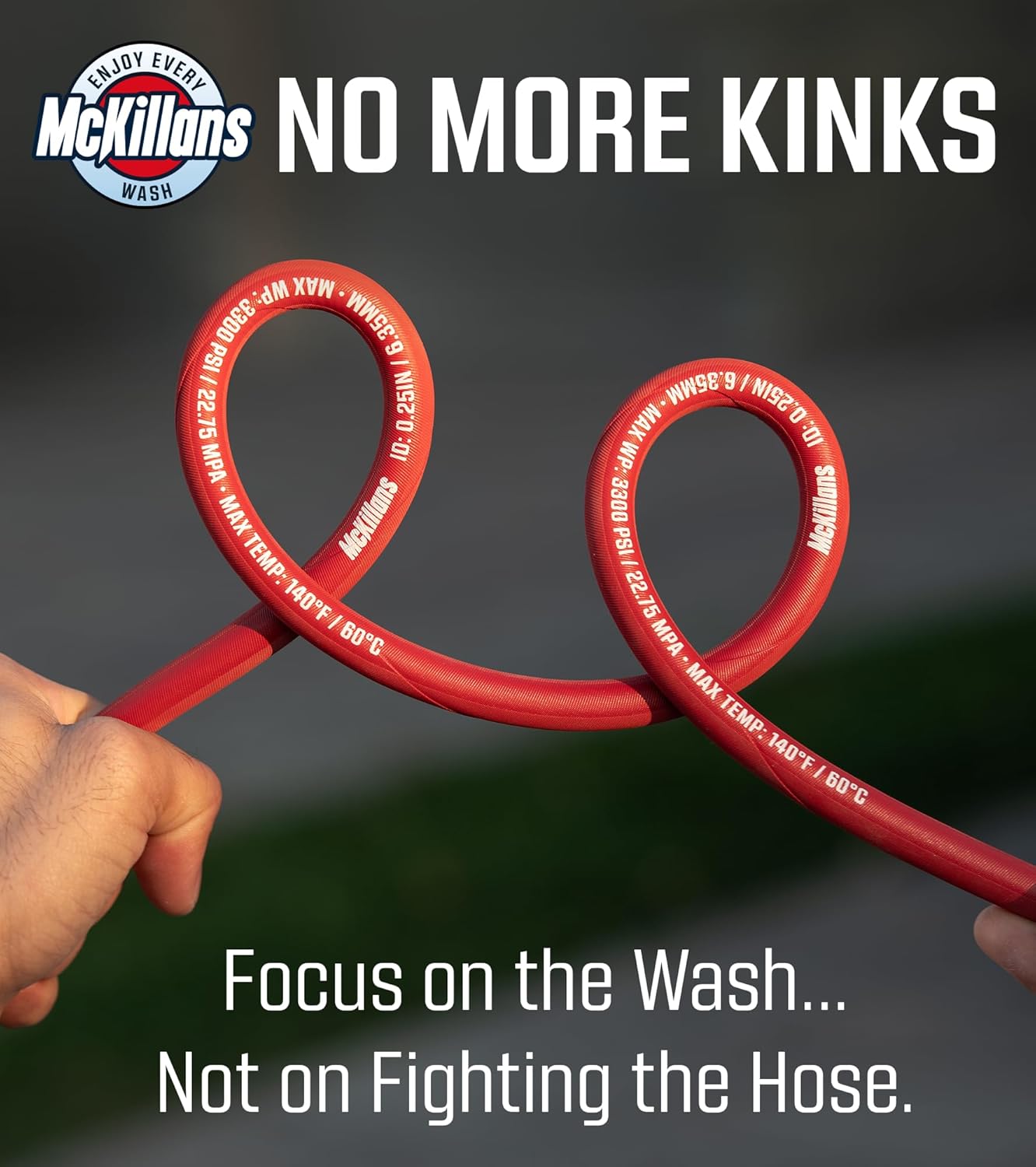 McKillans® QC Installed Pressure Washer Hose 50 ft - Flexible & Kink-resistant - Steel-Braided & Durable- 3/8" QC Pre-Installed Stainless Steel - Power Washer Hose - High Pressure 1/4" Inner Diameter - Image 2