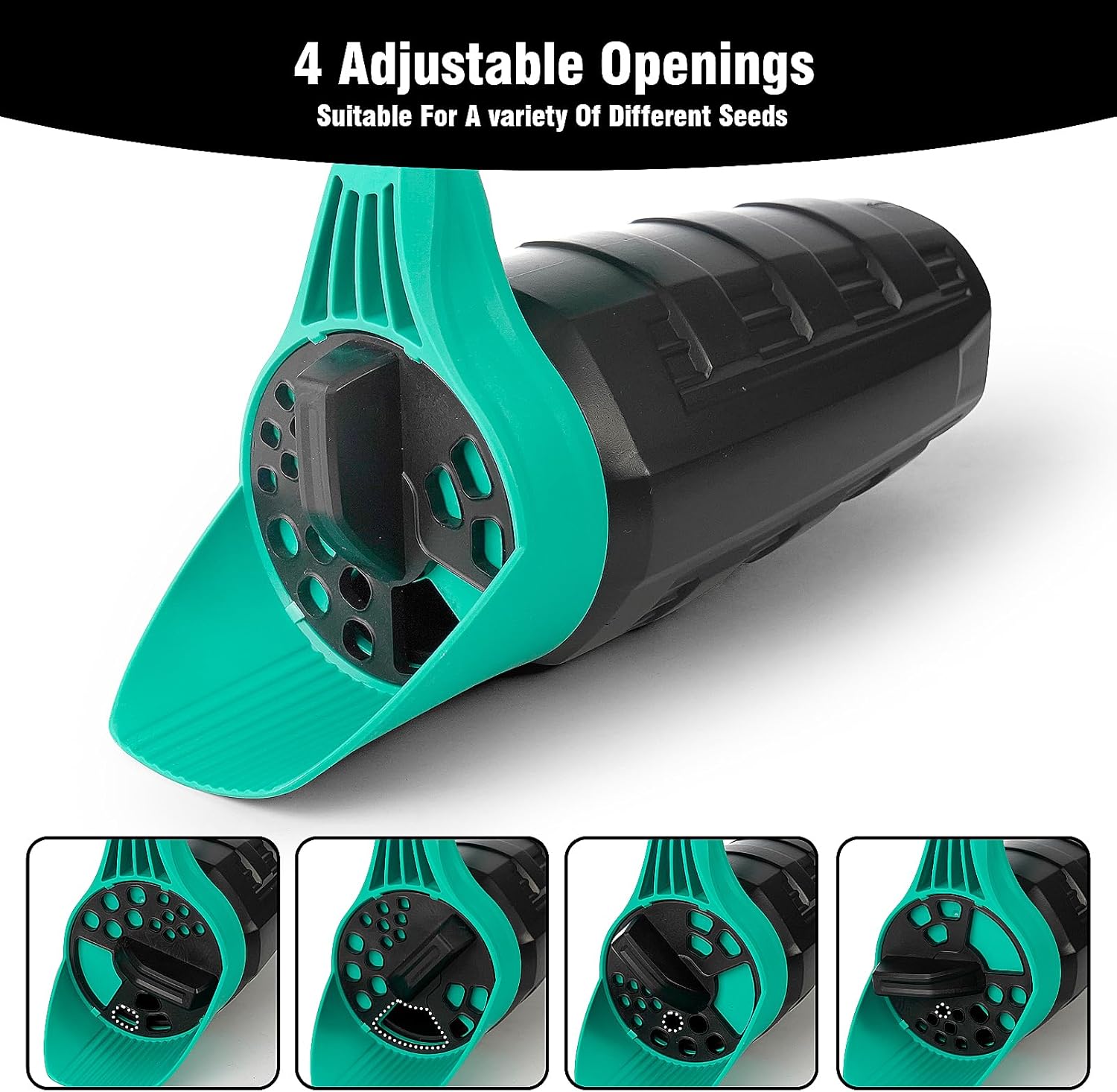 FLORA GUARD Salt Spreader for Snow, Ice Melt Spreader, Multiple Adjustable Handheld Sizes for Snow Salt, Ice Melt, Grass Seed, Fertilizer, Lightweight and Easy to Use for Women & Seniors(30Oz) - Image 2