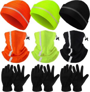Eurzom 9 Pcs Reflective Beanie Hat ...