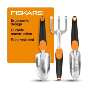Fiskars 3-in-1 Garden Tool Set, Pol...