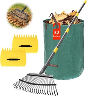 Rake for Leaves – 25 Tines He...