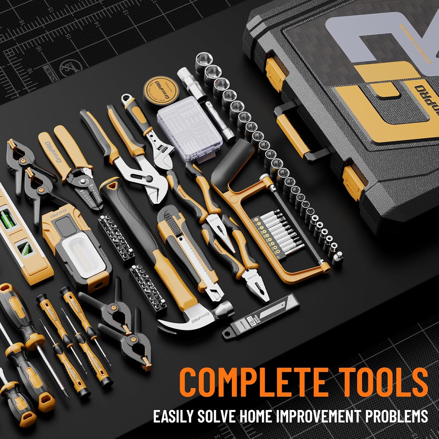 239PCS Tool Set Tool Kit For Home, Basic Household Automotive Motorcycle Car Tool Kits, Portable Plastic Mechanics Tools Boxes Sets With Organizers And Storage Case For Men Women All Purpose - Image 9