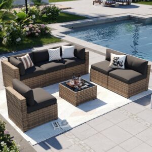 Aoxun Patio Furniture Sets, 7-Piece...