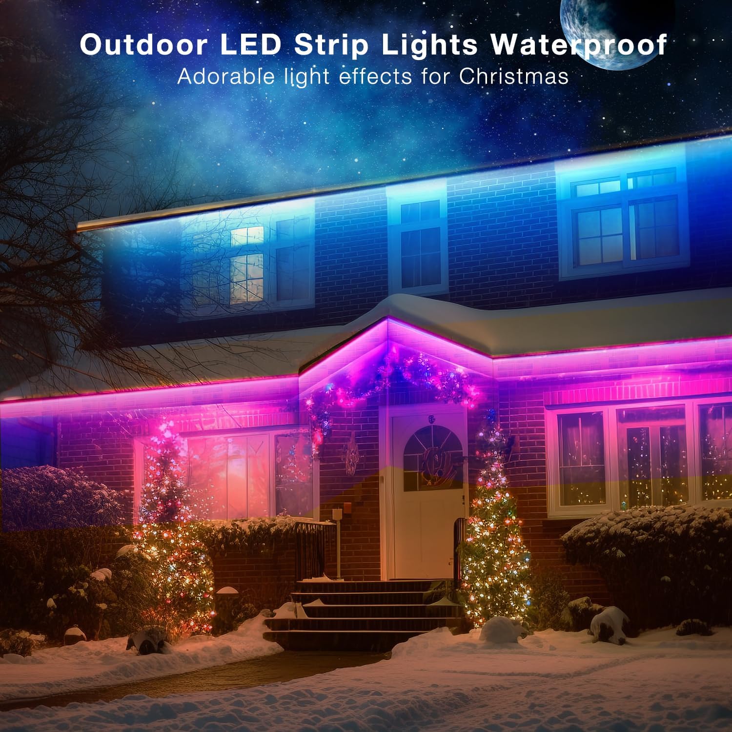 DAYBETTER Outdoor Led Strip Lights Waterproof, Smart LED Lights Work with Alexa and Google Assistant, WiFi App Control DIY Multiple Color Changing Lights Music Sync, LED Lights for Bedroom 32.8 ft - Image 6