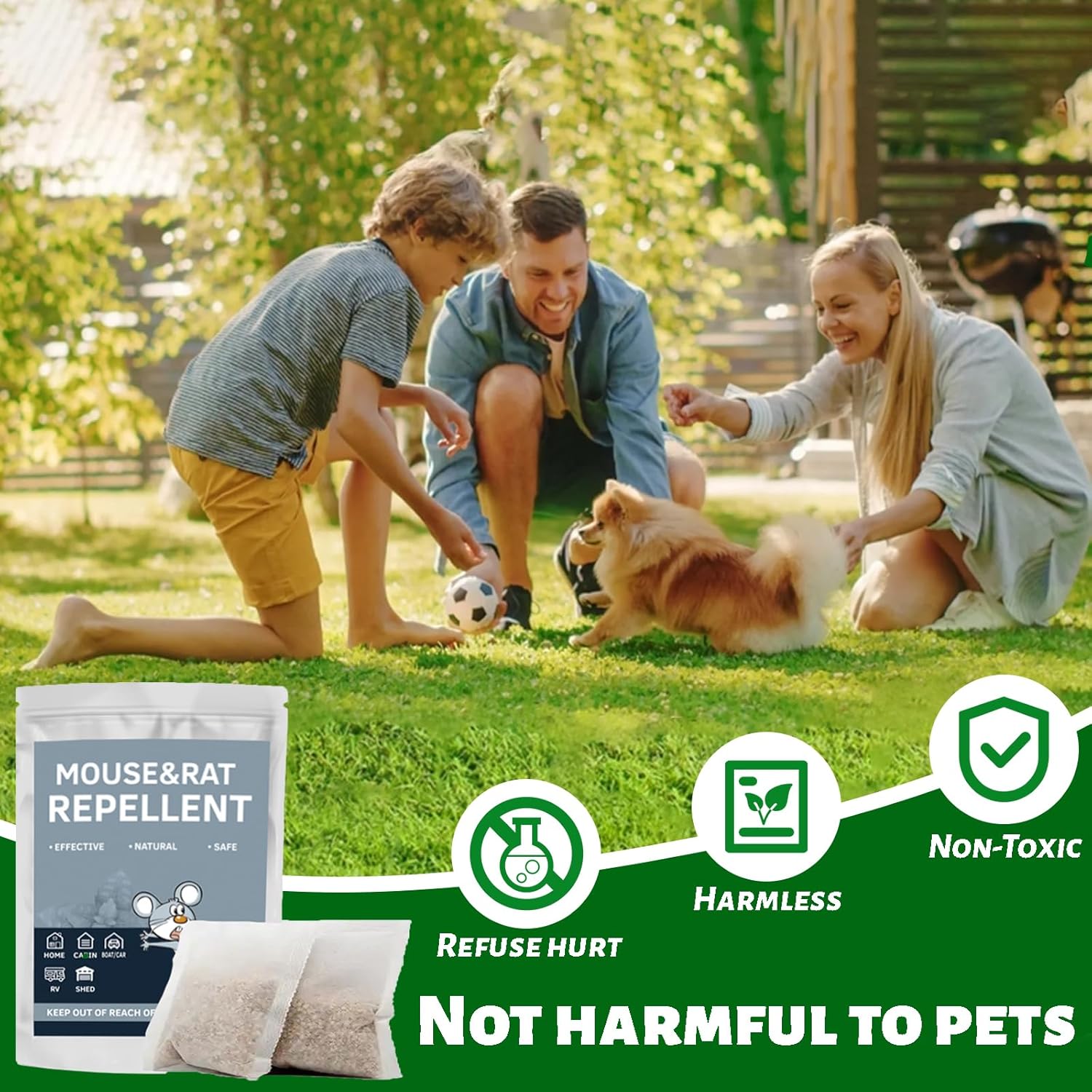 Mouse Repellent Pouches 10 Pack High Potency Peppermint Oil Rodent Deterrent for House, Car Engines & RV Long Lasting Indoor Mice Repellent for Garage, Attic & Storage - Image 7