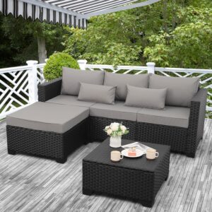 3 Pieces Patio Furniture Set Outdoo...