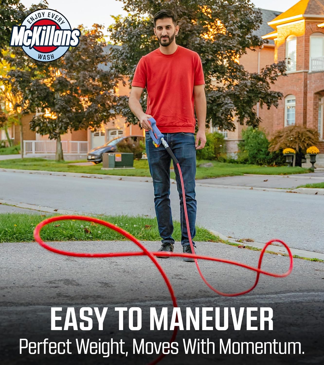 McKillans® QC Installed Pressure Washer Hose 50 ft - Flexible & Kink-resistant - Steel-Braided & Durable- 3/8" QC Pre-Installed Stainless Steel - Power Washer Hose - High Pressure 1/4" Inner Diameter - Image 4