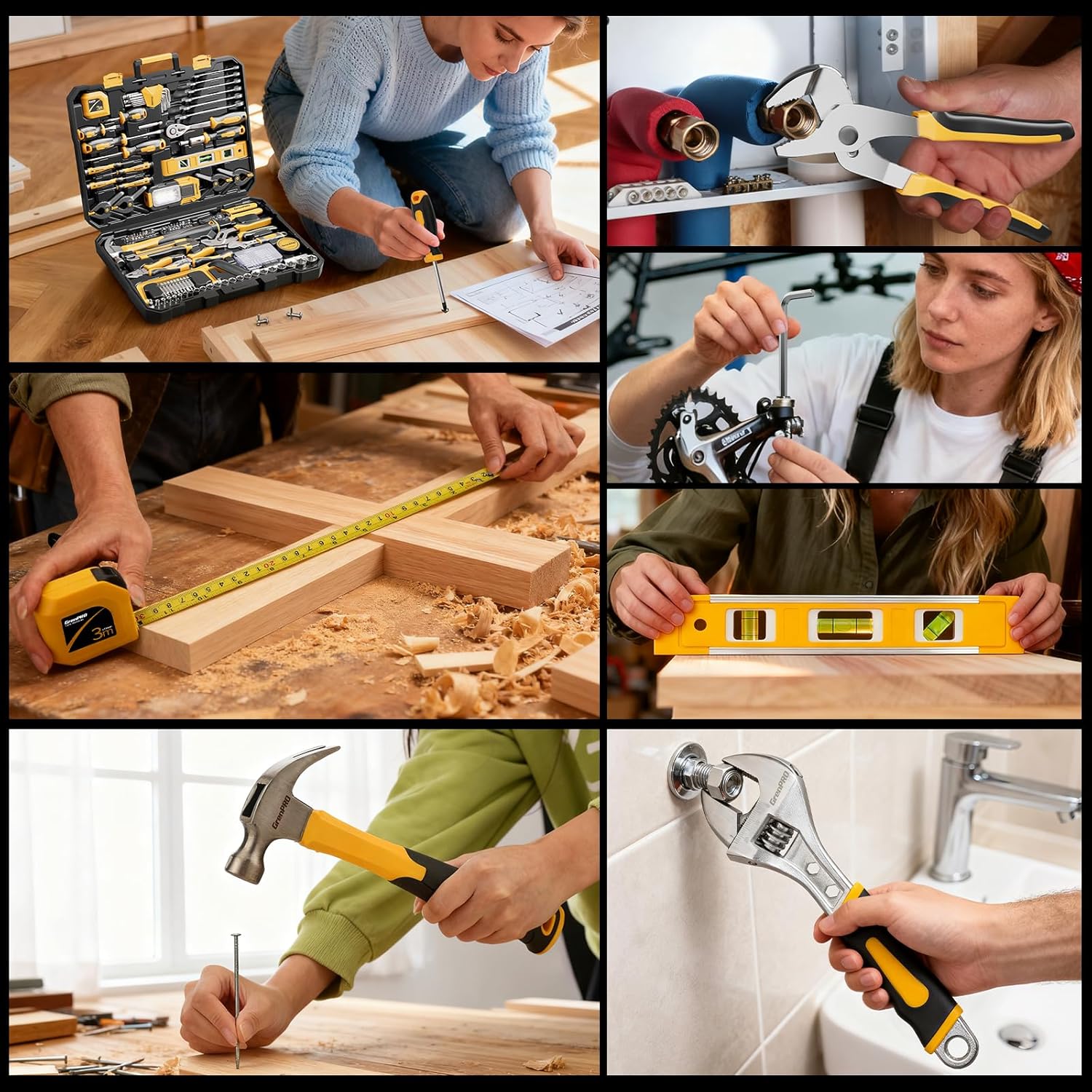 239PCS Tool Set Tool Kit For Home, Basic Household Automotive Motorcycle Car Tool Kits, Portable Plastic Mechanics Tools Boxes Sets With Organizers And Storage Case For Men Women All Purpose - Image 5