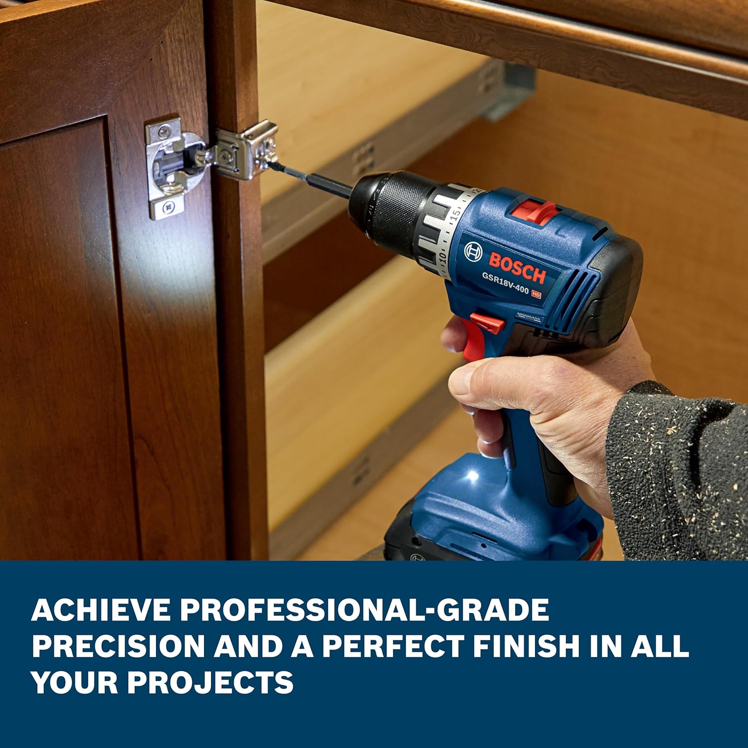BOSCH GXL18V-27B22 Power Tool Combo Kit - 18V Brushless Compact 1/2 In. Cordless Drill Driver and 1/4 In. Hex Impact Driver (Includes: Two 2.0Ah Batteries, 18V Charger, and Carrying Tool Bag) - Image 6