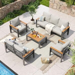 Aoxun Aluminum Patio Furniture Set ...