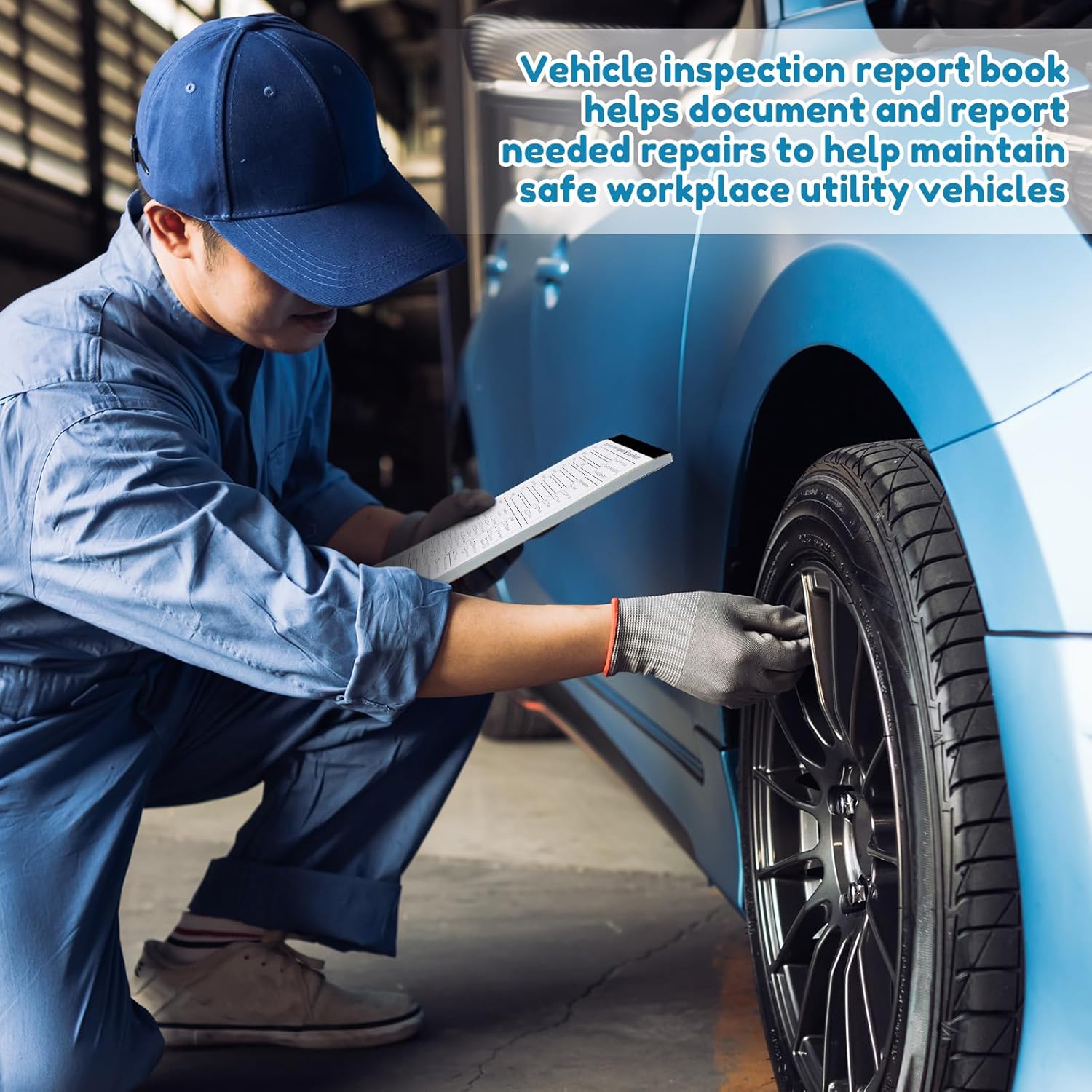 10 Pack 5.5" x 8.5" Equipment Safety Inspection Report Detailed Driver's Vehicle Inspection Report Book Daily Pre Trip 2-ply, Carbonless, 31 Sets of Forms Per Book - Image 4