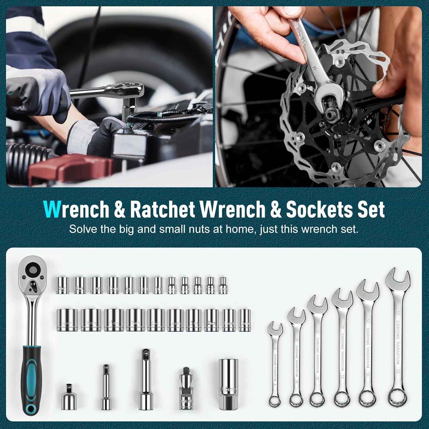 Sundpey 379-PCs Home Tool Kit - Portable Complete Household and Auto Repair Tool Set - Hand General Basic Tool Box Storage Case with Drawer - Full Basic Toolkit for Handyman & Diyer & Homeowner - Image 4