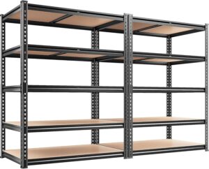 REIBII 2400LBS Garage Shelving 5 Ti...