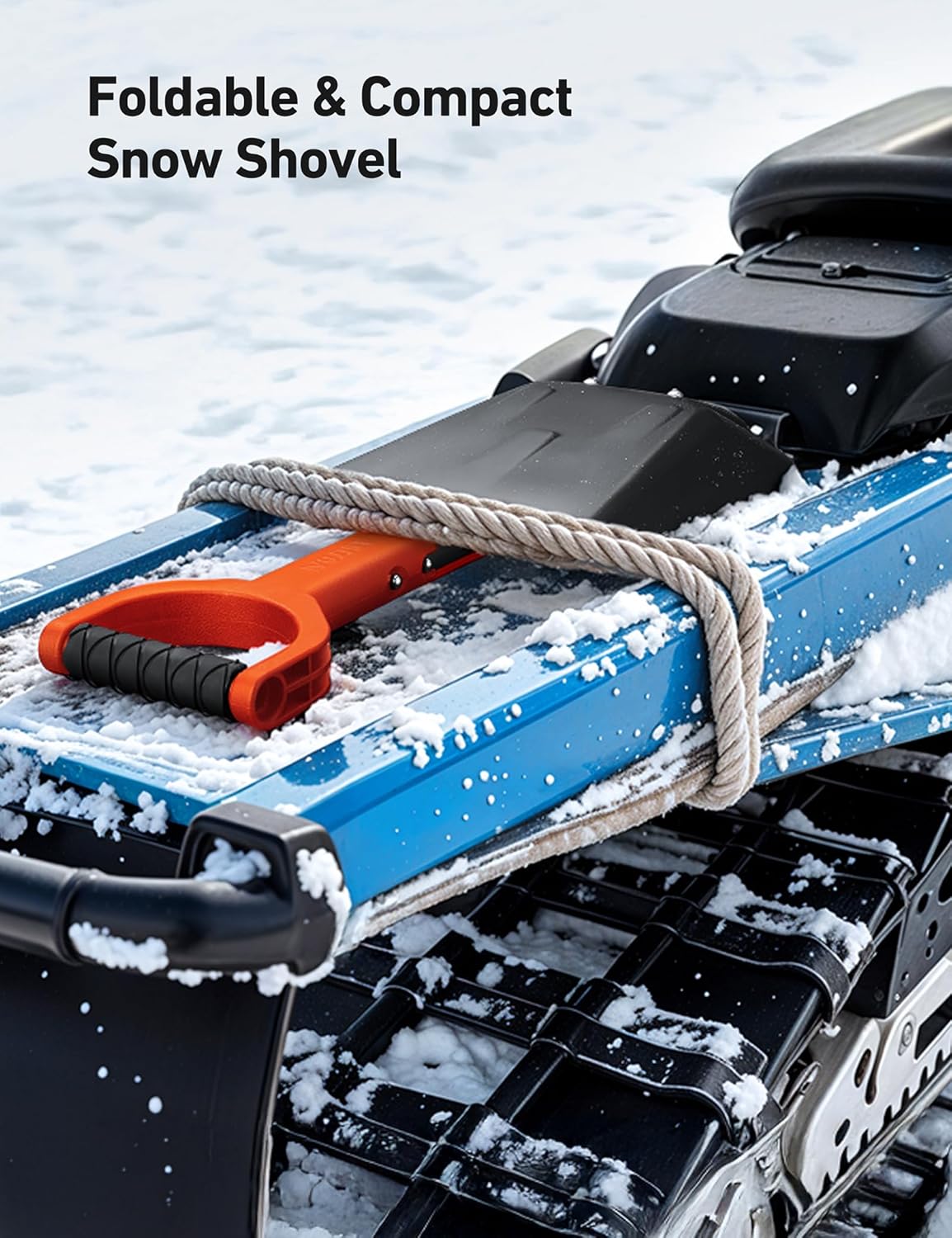 AstroAI 38.4" Folding Snow Shovel for Car, Extendable Snow Shovel with Thickened Aluminum Handle and Reinforced Iron Hinge, Portable and Multifunctional for Driveway, Cars, Camping and Mud, Grey - Image 7