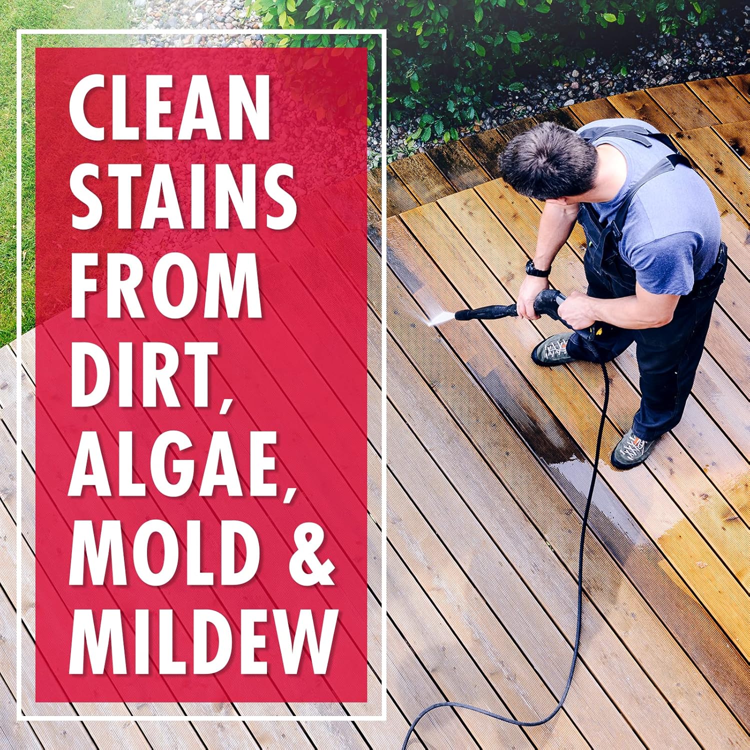 30 SECONDS Outdoor Cleaner 2 Pack with Hose End Sprayer - Cleans Stains from Algae, Mold and Mildew on Vinyl Siding, Deck, Patio, Brick and More - Image 5
