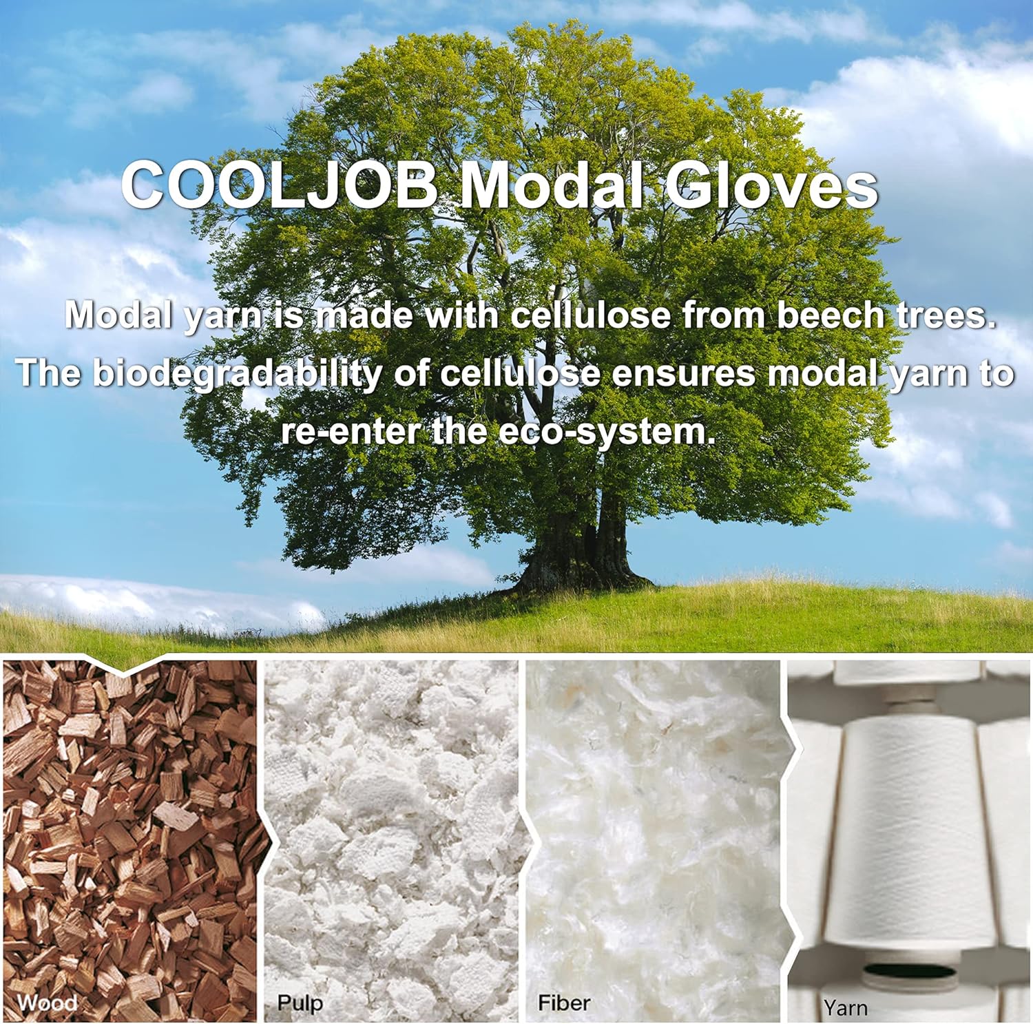 COOLJOB 2 Pairs Breathable Gardening Gloves for Women Medium, Stretch Soft Modal Base with Non Slip Rubber Coating, Palm Dipped Grip Work for Gardener Worker in Lawn Yard Factory Garden - Image 4