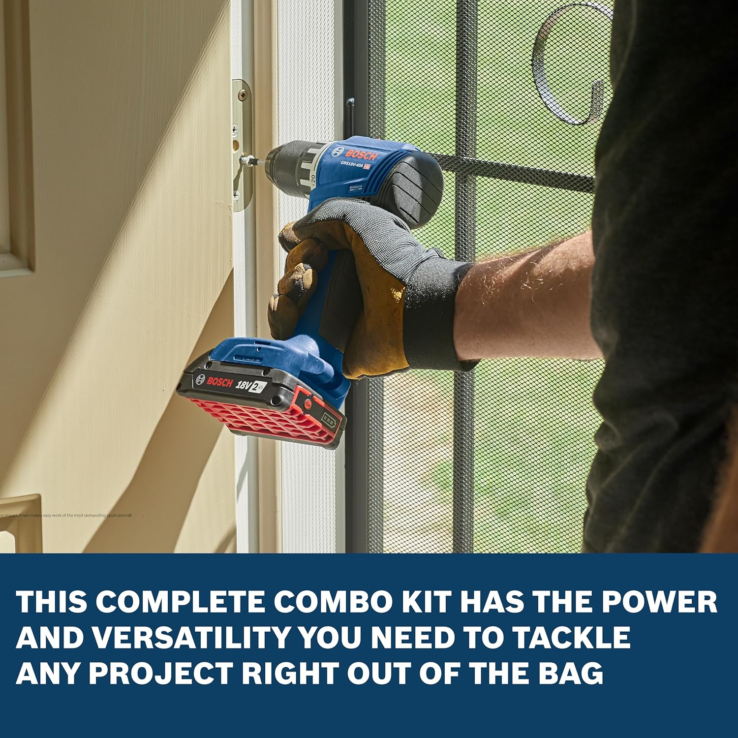 BOSCH GXL18V-27B22 Power Tool Combo Kit - 18V Brushless Compact 1/2 In. Cordless Drill Driver and 1/4 In. Hex Impact Driver (Includes: Two 2.0Ah Batteries, 18V Charger, and Carrying Tool Bag) - Image 3