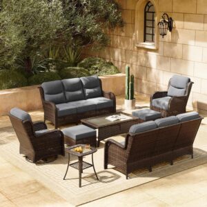 HILLGA Luxury Patio Furniture Set w...