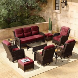 HILLGA Luxury Patio Furniture Set w...