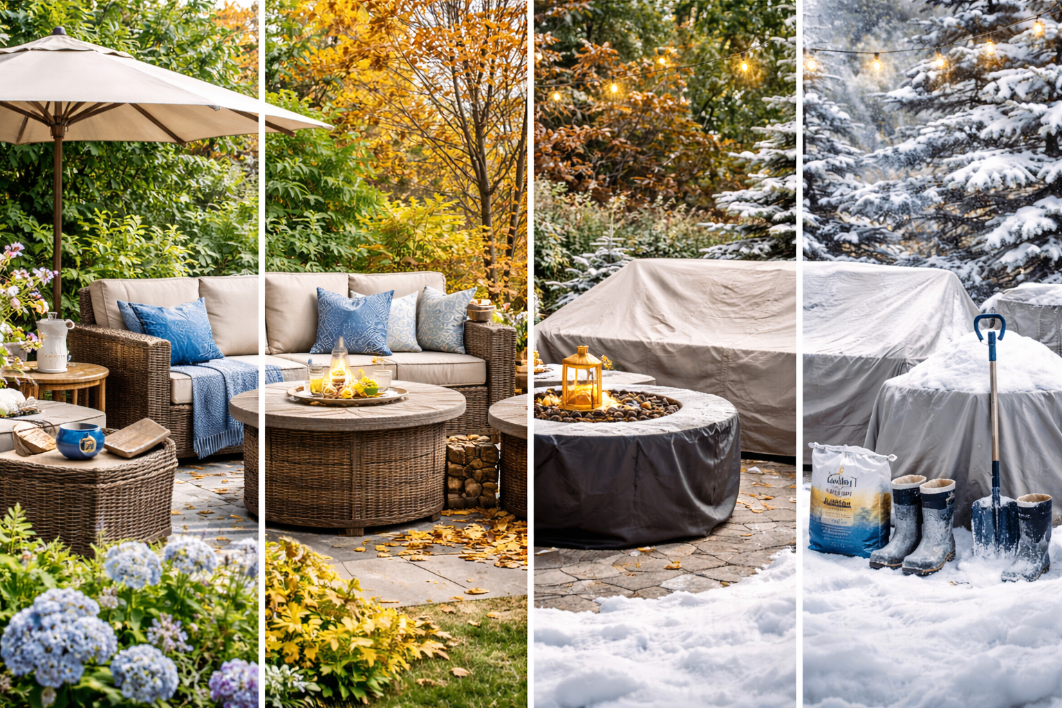 Seasonal home and yard maintenance setup