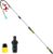 12ft Gutter Cleaning Tools, Long Reach Telescopic Gutter Cleaner Tools From The Ground, Rain Gutters Cleaning Tool With Garden Hose Attachment and Bendable Gutters Wand