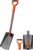 AstroAI 38.4″ Folding Snow Shovel for Car, Extendable Snow Shovel with Thickened Aluminum Handle and Reinforced Iron Hinge, Portable and Multifunctional for Driveway, Cars, Camping and Mud, Grey