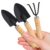 Small Garden Tools – 3 Pcs Mini Garden Tools Set with Small Trowel, Mini Shovel & Hand Rake Made of Rust-Resistant Iron & Solid Wood – Indoor Gardening Tools Set for Succulent, Bonsai & Pot Plants