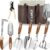 Aimerla Gardening Tools Set of 9 Heavy Duty Garden Tools with Non-Slip Rubber Grip with Large Garden Bag for Tools Durable Hand Tools for Gardening, Weeding,Gardening Gifts for Women,Men