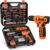 139-Piece Tool Set – Tool Kit with 8V Cordless Drill Driver in ToolBox Storage Case, General Household Drill Set for Home Repairs, Handyman, DIY Projects