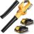 Leaf Blower Cordless with 2 Batteries and Charger, 21V Electric Leaf Blower with 2 Speed Modes, 2.0Ah Lightweight Battery Powered Blowers for Lawn Care, Patio, Blowing Leaves